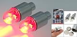 Amico 2 Pcs Red LED Light Car Motorcycle Wheel Bike Valve Tyre Caps