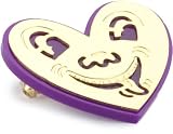 nOir Purple Keith Haring Heart Pin