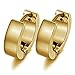 Areke Mens Stainless Steel Huggie Earrings For Men Unisex Valentine's Day Small Hoop Ear Rings (4 Pairs)