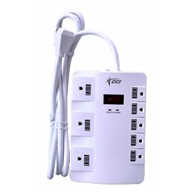 Coleman Cable 046828806 8-Outlet Home Office Surge Protector with 6-Feet Cord by Coleman Cable
