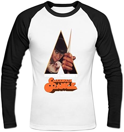 Typhoneix Men's Classica A Clockwork Orange Stanley Kubrick Baseball T shirt XL White