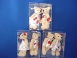 Adorable 2 Inches Valentine Plush Miniature Gift Toy Boy and Girl Set. 3 Sets