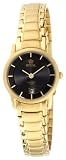 Royal London Ladies PVD G/P Slimline Bracelet Watch with Black Dial