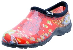 Sloggers 5104RD06 Womens Garden Shoe, Paisley Red, Size 6