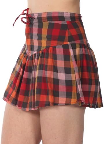 Cotton Express Plaid Mini Drop Yolk skirt