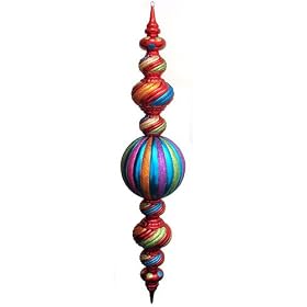 Oversized 58 Fanciful Finial Commercial Christmas Ornament Decoration by CMI