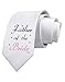 TooLoud Father of the Bride wedding Printed White Neck Tie