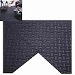 Red Diamond Plate Tile 4' X 4' - Exercise