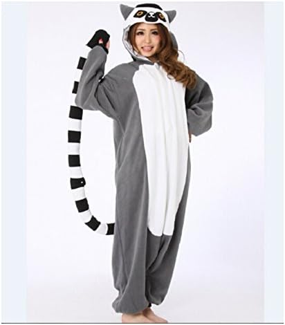Animal Lemur Long Tail Monkey Unisex Women Men's Pajamas (Size S)