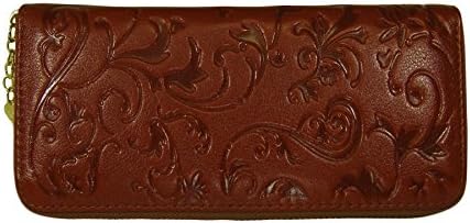 Brown Leather Zip Around Wallet