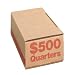 PM Company Securit Quarter Corrugatged Roll Coin Boxes, Orange, 50 Per Bundle (61025)