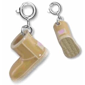 Super Cute CHARM IT! © 3-D Brown Boot with Heart Charm