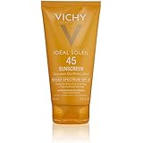 Vichy Capital Soleil SPF 45 Silkscreen Dry-Finish Sunscreen Lotion for Face and Body with Antioxidants