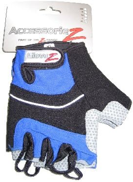 Accessoriez Fingerless Cycling Gloves - Blue, Large