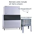 Commercial Ice Maker, Remote Stackable Cuber 1472 Lb. with 660 Lb. S/S Bin