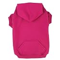 Dog Warm Hooded Sweatshirt - Raspberry - Medium