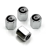 8 Ball Chrome Tire Valve Caps