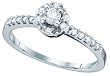 Beautiful White Gold Diamond Engagement / Promise Ring " Size 7 " ** SPECIAL **