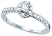 Beautiful White Gold Diamond Engagement / Promise Ring " Size 7 " ** SPECIAL **