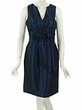 J S Boutique Satin Cross Over Sleeveless Dress Cobalt 8
