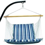 Algoma 1500-135142 Hanging Soft Cushion Chair, Palm Stripe Blue