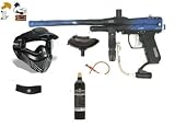 Paintball Kingman Spyder Custom Painted Pilot ACS Refurbished Blue Marker Deluxe Set