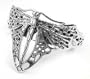 Sterling Silver Filigree Dragonfly Ponytail Hair Holder