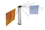 WENKO 3777070100 Wand W&auml;schetrockner - 6.3 m Trockenl&auml;nge, wetterfest, 9  Trocknerarme &agrave; 70 cm, Aluminium, 10.5 x 74 x 14 cm