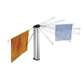 WENKO 3777070100 Wand W�schetrockner - 6.3 m Trockenl�nge, wetterfest, 9  Trocknerarme � 70 cm, Aluminium, 10.5 x 74 x 14 cm