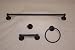 Oil Rubbed Bronze Bathroom Accessory 4 Piece Combination Pack