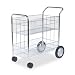 Mail Cart,Holds 150 Ltr/Lgl Fldrs,18x38-1/2x39-1/4,Chrome, Sold as 1 each