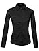 FTP Womens Long Sleeve Collar Button Down Shirt