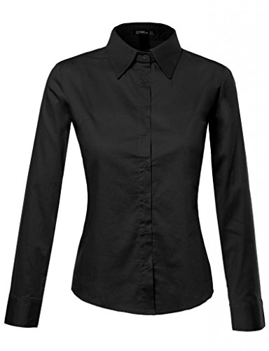FTP Womens Long Sleeve Collar Button Down Shirt