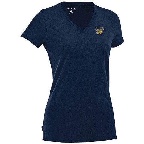 NCAA Women's Notre Dame Fighting Irish Dream V-Neck Tee (Navy, X-Large)