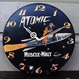 Atomic Muscle Malt Wall Clock (Multi) (8 Dia x 2)