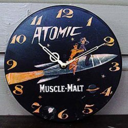 Atomic Muscle Malt Wall Clock (Multi) (8
