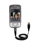 Coiled Power Hot Sync and Charge USB Data Cable w/ Tip Exchange for the HTC TyTN II - Gomadic Brand