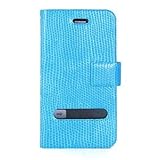 Cosmos Light Blue Fashionable PU leather Case Cover Skin for apple iphone 4 ....