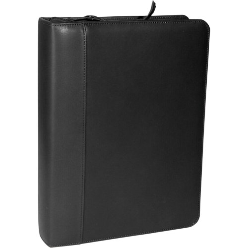 Royce Leather Deluxe Convertible Zip Around BinderFolio - Black On Sale