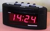 Digitaler Wecker Timecontrol Black mit Leucht-LCD