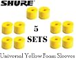 Shure EA110 Replacement Foams (Yellow) for Shure E3c, E3g, E4c, E4g, E5c, I3, I4c, E3c-n and E4c-n models - 5 Pair