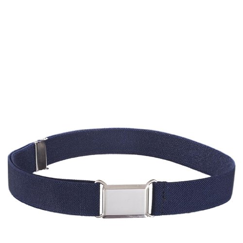 Buyless Kids Elastic Adjustable Stretch Belt with Silver Square Buckle - Available in 26 colors