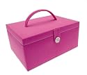 Button It Large Hot Pink Sewing Box