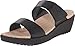 crocs Women's A-Leigh 2 Strap Mini W Wedge Sandal, Black/Black, 7 M US