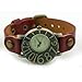 Retro Women Red Color Wrist Watch Personality Digital Design Soft Leather Strap Cheap Price Free Shipping W162