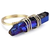Vanessa Mooney Royal Blue Quartz Gold Wire-Wrapped 