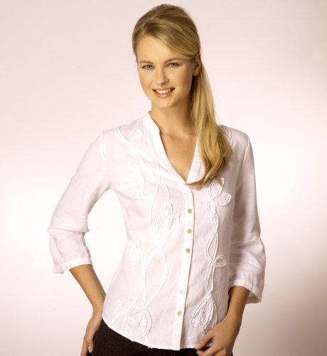 Per Una 3/4 Sleeve Cornelli Design Shirt clothing