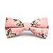 Stylefad Men's Floral Skinny Neck ties and Bowtie Pocket Square 3pcs Set for Gifts Pink