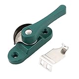 uxcell　クレセントサッシロック ウィンドウロック　金属素材　10.5x 3 x 3cm　シルバートーン　グリーン