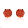 Stud Earrings With 3.30ctw Cubic zirconia Beautifully Crafted in 14K Yellow Gold